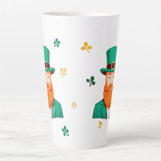 Tasse Latte Leprechaun Clover Shamrock Patrick's Day (Devant)