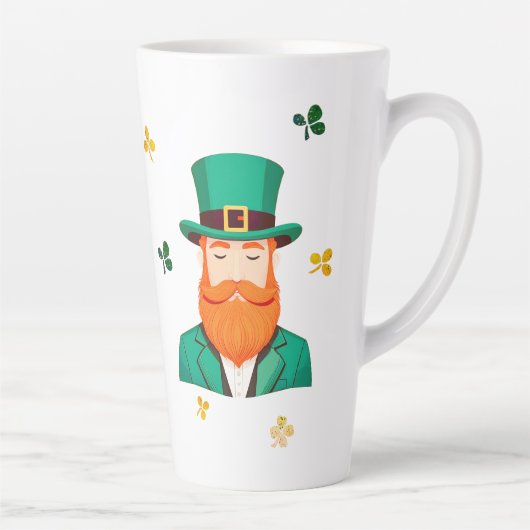 Tasse Latte Leprechaun Clover Shamrock Patrick's Day (Droite)