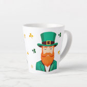 Tasse Latte Leprechaun Clover Shamrock Patrick's Day (Angle droit)