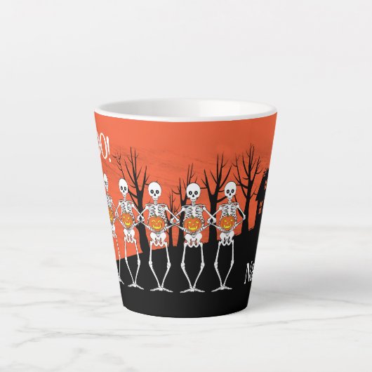 Tasse Latte L'équipe de squelettes (Devant)