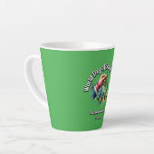 Tasse Latte L'Équité Avant Tout. (Angle gauche)