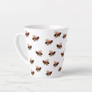 Tasse Latte Les abeilles de miel volent de petites tentes de M
