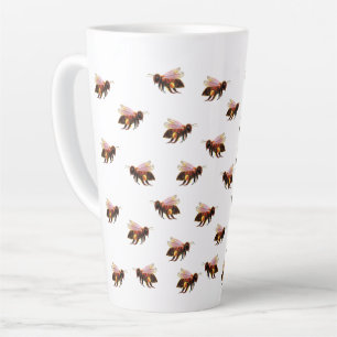 Tasse Latte Les abeilles du miel volent