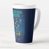 Tasse Latte Les aliens adorent les tacos (Angle droit)