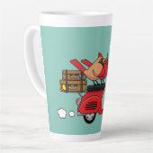 Tasse Latte Les amoureux du Cardinal Rouge sur Scooter (Angle gauche)