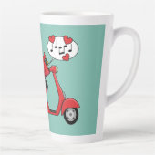 Tasse Latte Les amoureux du Cardinal Rouge sur Scooter (Droite)