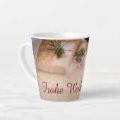 Tasse Latte Les cadeaux festifs comme motif de Noël (Angle gauche)