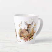 Tasse Latte Les cerfs Fawn en Feuilles d'automne (Angle droit)