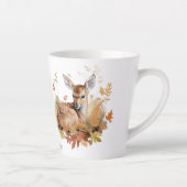 Tasse Latte Les cerfs Fawn en Feuilles d'automne (Droite)