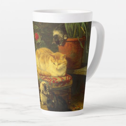 Tasse Latte Les chatons en jeu (Angle droit)