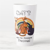 Tasse Latte Les Chats Sont Mes Gens Préférés ! (Devant)