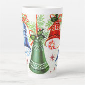 Tasse Latte Les cloches de Noël rétro vintage (Devant)