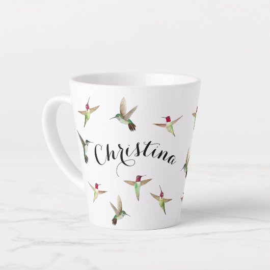 Tasse Latte Les Colibris d'Anna (Angle gauche)