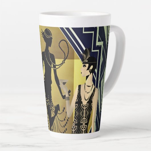Tasse Latte Les danseurs du Retro 1920 Black Gold (Angle droit)