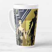Tasse Latte Les danseurs du Retro 1920 Black Gold (Angle gauche)