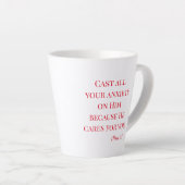 Tasse Latte Les Écritures L'inquiètent (Angle droit)