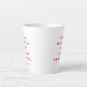 Tasse Latte Les Écritures L'inquiètent (Devant)