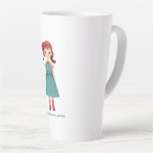 Tasse Latte Les filles peuvent faire plus.. point - édition li (Angle droit)