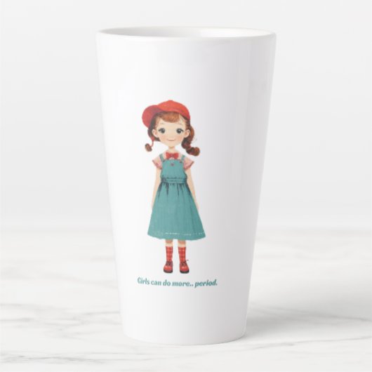 Tasse Latte Les filles peuvent faire plus.. point - édition li (Devant)