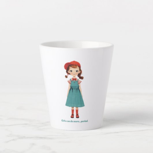 Tasse Latte Les filles peuvent faire plus.. point - édition li (Devant)