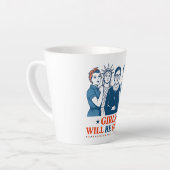 Tasse Latte Les Filles Seront Des Filles 4 juillet Féministes (Angle gauche)