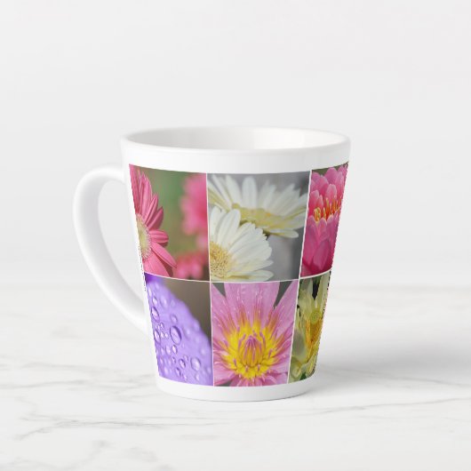 Tasse Latte Les fleurs colorées (Angle gauche)