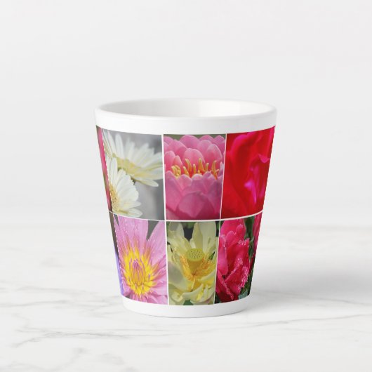 Tasse Latte Les fleurs colorées (Devant)