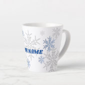Tasse Latte Les flocons de neige hivernaux (Angle droit)