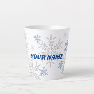 Tasse Latte Les flocons de neige hivernaux