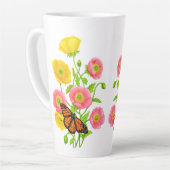 Tasse Latte Les papillons et les papillons (Angle gauche)