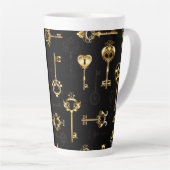 Tasse Latte Les Patters de Seamless avec Golden Keys (Angle droit)