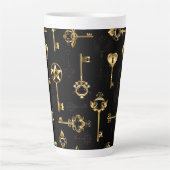 Tasse Latte Les Patters de Seamless avec Golden Keys (Devant)