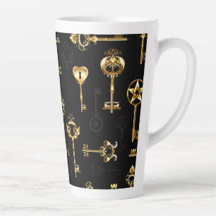 Tasse Latte Les Patters de Seamless avec Golden Keys