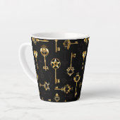 Tasse Latte Les Patters de Seamless avec Golden Keys (Angle gauche)