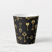 Tasse Latte Les Patters de Seamless avec Golden Keys (Devant)
