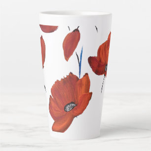 Tasse Latte Les pavots