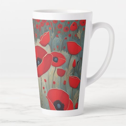 Tasse Latte Les pavots (Droite)