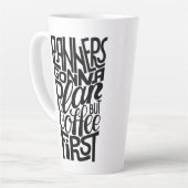 Tasse Latte Les planificateurs planifieront le café d'abord (Angle gauche)