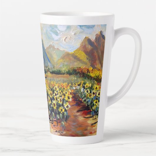 Tasse Latte Les tournesols de Waimanalo (Droite)
