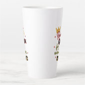 Tasse Latte Les vraies reines réparent les couronnes de l'autr (Devant)