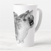 Tasse Latte Les Whiskers de la pensée (Angle droit)
