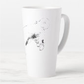 Tasse Latte Les yeux tenaces à la cueillette (Angle droit)