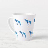TASSE LATTE L'ÉTÉ, DES DOLPHINS GRIS ET BLEU FUNNY (Angle gauche)