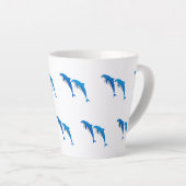 TASSE LATTE L'ÉTÉ, DES DOLPHINS GRIS ET BLEU FUNNY (Angle droit)