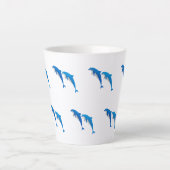 TASSE LATTE L'ÉTÉ, DES DOLPHINS GRIS ET BLEU FUNNY (Devant)