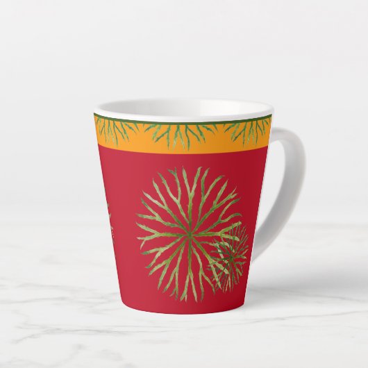 Tasse Latte L'été indien sur une petite boue en latte (M) (Angle droit)