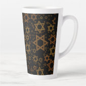 Tasse Latte L'étoile artistique de David thème Hanukkah de Sli (Droite)
