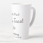 Tasse Latte Let's toast to wedding add name date simple couple (Angle droit)