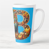 Tasse Latte Letter B in Thanksgiving style (Droite)