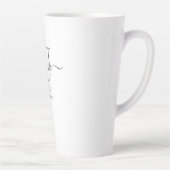 Tasse Latte Lettre de script oncle Élégant U Monogram Storm Bl (Droite)